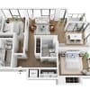 Floor plan: 2 Bedroom A