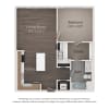 Floor plan: One Bedroom One Bathroom (720 SF)