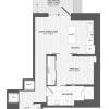 Floor plan: 1 Bed/1 Bath-1B-K_880 P