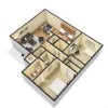 Floor plan: 2/1R