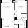 Floor plan: 1 Bed/1 Bath-A2