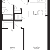 Floor plan: 1 Bedroom F