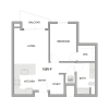 Floor plan: 1br-f