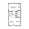 Floor plan: 1 Bedroom, 1 Bathroom
