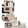 Floor plan: 2 Bed/2 Bath-PH-B5