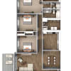 Floor plan: 3 Bedroom 2 Bath