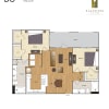 Floor plan: B3 2 BR / 2 BA