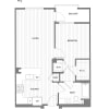 Floor plan: 1 BR/1 BA