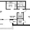Floor plan: One Bedroom One Bath