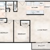 Floor plan: 2 Bedroom 1 Bath