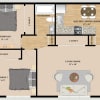 Floor plan: 2x1-cp