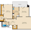 Floor plan: 1 Bedroom - 1 Bath | A02