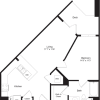 Floor plan: One Bedroom L