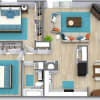 Floor plan: Two Bedroom