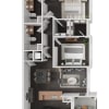 Floor plan: 2 Bed 2 Bath