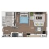 Floor plan: 1BR/1BA - Urbana