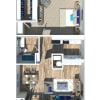 Floor plan: 1 Bedroom 1 Bath
