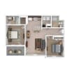 Floor plan: 2x2 M
