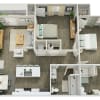 Floor plan: 2 Bedroom, 2 Bathroom