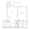 Floor plan: One Bedroom One Bath Junior