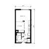 Floor plan: Urban 1 Bedroom - U11