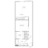 Floor plan: One Bedroom One Bath (587 SF)