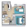 Floor plan: 1x1