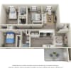 Floor plan: 3 bed / 2 bath