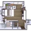 Floor plan: Studio- H