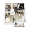 Floor plan: One Bed, One Bath A