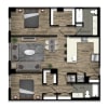 Floor plan: 2 Bed/2 Bath-20W