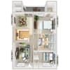 Floor plan: B - LaFayette 2x2