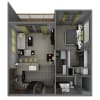 Floor plan: 1 Bedroom 1 Bathroom Apartment