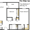 Floor plan: 2 Bed 2 Bath  22A