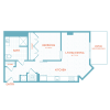 Floor plan: B5 | 1 Bed | 1 Bath