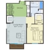 Floor plan: 1 Bedroom