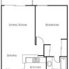 Floor plan: 1 Bed, 1 Bath B
