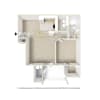 Floor plan: 1 Bedroom Balcony