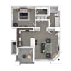 Floor plan: 1x1-698- Classic