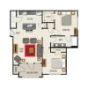 Floor plan: B1W