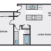 Floor plan: One Bedroom One Bathroom 