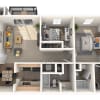 Floor plan: 2 Bed 2 Bath