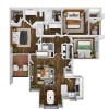 Floor plan: Larkspur with Detached Garage