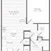 Floor plan: 1 Bed 1 Bath