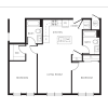 Floor plan: 2x2D