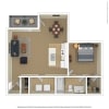 Floor plan: 1 Bedroom