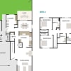 Floor plan: Kaimana 3/2.5 1402sf Townhome
