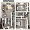 Floor plan: 2 Bedroom Townhome