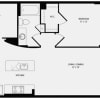 Floor plan: 1 Bedroom R