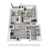 Floor plan: 1BR 1BA (737 SF)